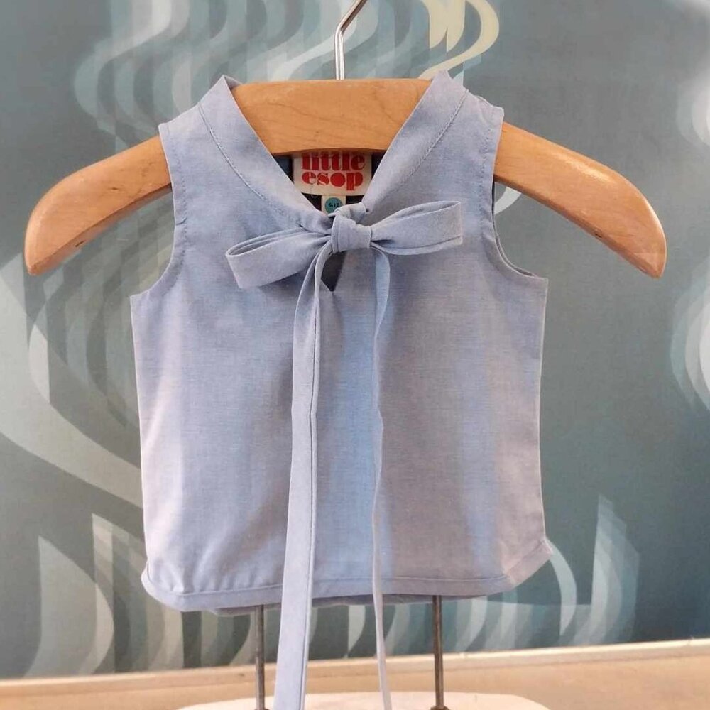 Little Esop Light Blue Top 100% Organic Cotton